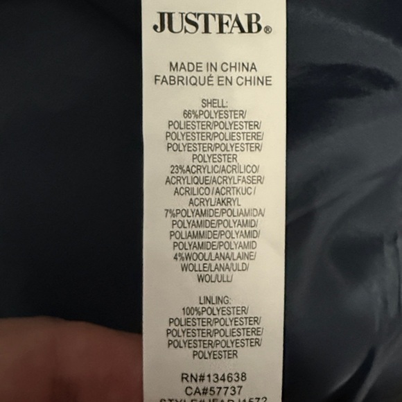 JustFab Women’s Coat. Sz XL. Chevron Pattern NWT - Picture 5 of 5